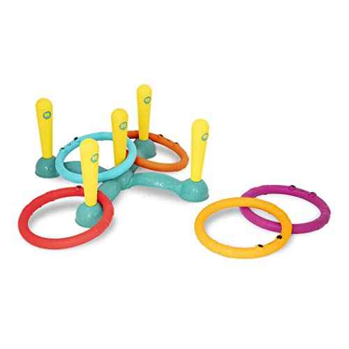 B. toys ? Ring Toss Game ? Indoor & Outdoor ? Sling ? a ? Ring Toss ? 12 Pieces ? 5 Pegs & 5 Colorful Rings ? for Toddlers, Kids ? 3+ Years