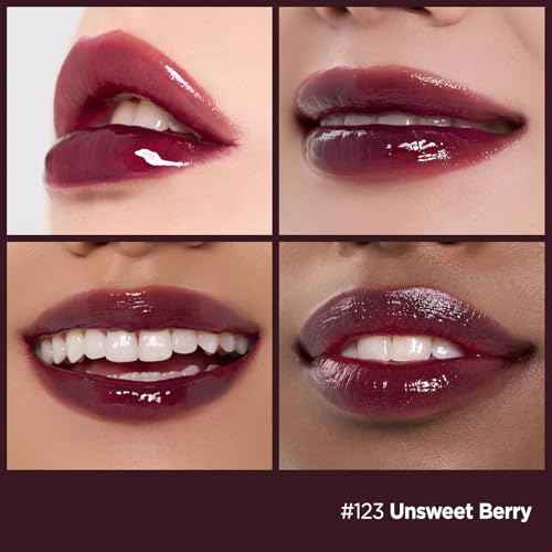 Laka Fruity Glam Tint, Glowing Lip Stain with Wide Color Spectrum, Hydrating & Lightweight Texture, Long-Lasting Bold Stain, Non-Sticky, Vegan, K-Beauty (#123 Unsweet Berry, 4.5g/0.15oz)