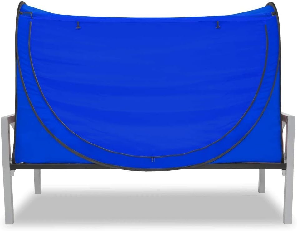 Privacy Pop up Eclipse Bed Tent Bed Drapes (Blue, Full)