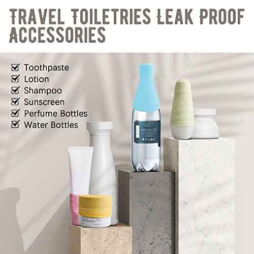 YUBIRD 10 PCS Silicone Bottle Sleeves for Travel Toiletries,Leak-Proof Covers,Cruise Essentials for Women and Men,Travel Must-Haves,Colorful Elastic Sleeves