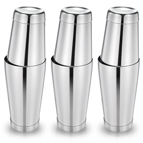 Giantree 6 Pcs Cocktail Shakers, Professional Boston Bar Shaker Set, Stainless Steel Cocktail Shaker Set for Bartenders, E...