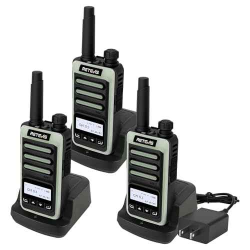 Retevis RB66S Fast Charging Walkie Talkie,Rechargeable 2 Way Radio with LCD Screen,Fluorescent Design, USB-C Charging,Flashlight,Two Way Radio for Neighborhoods Outdoor (3 Pack)