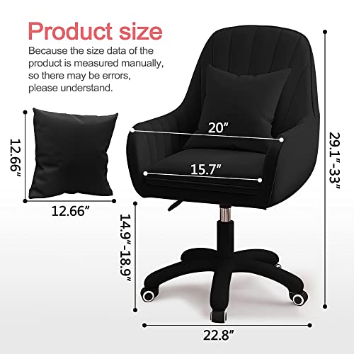 XUEGW Home Office Chair Computer Chair with Mid-Back Upholstered Modern Tufted Computer Task Chair Swivel Height Adjustabl...