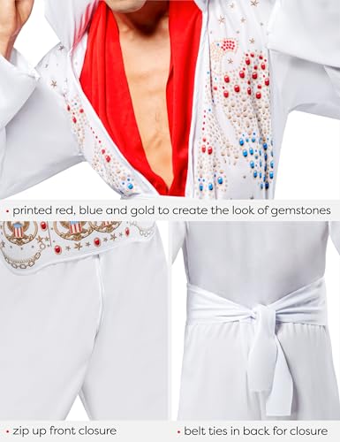 Rubies Elvis Presley: Elvis Presley Costume for Adults, Men's Small