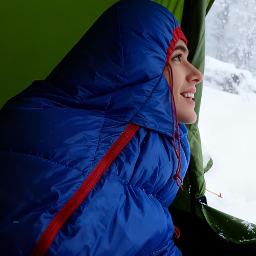 Clostnature Down Sleeping Bag for Adults - 20D 550 Fill Power Backpacking Mummy Sleeping Bag for 16°F - 45°F, Lightweight ...