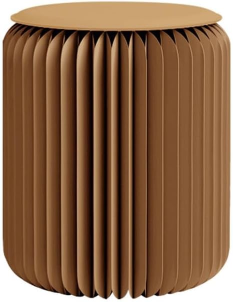 Home Furniture Modern Design Accordion Portable Folding Paper Stool Kraft Paper Relaxing Multifunction Round Foot Stool Si...