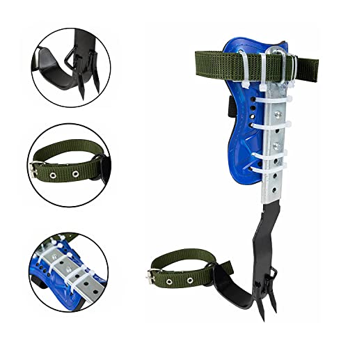 RANLOVE Tree Climbing Spikes Set, 304 Stainless Steel Adjustable Tree Climbing Spike 2 Gears and Non-Slip Pedal Trees, Pic...
