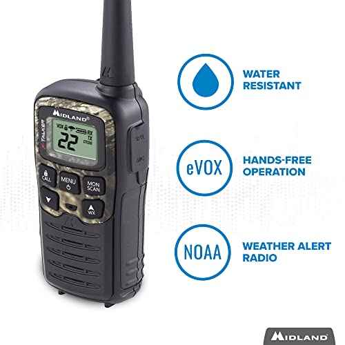 Midland - X-TALKER T55VP3, 22 Channel FRS Walkie Talkie - Long Range Two-Way Radio, 38 Privacy Codes, NOAA Weather Alert (Pair Pack) (Black w/Mossy Oak Camo)
