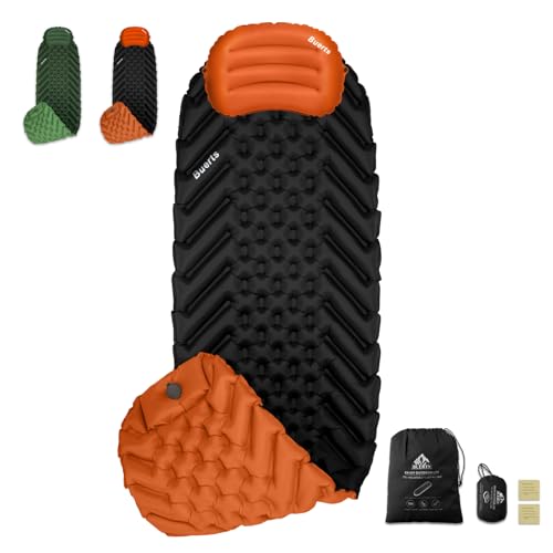 BUERTS Ultralight Camping Sleep Set: 620FP Down Sleeping Bag + 30s Quick-Inflate Mat & Pillow Combo, Portable & Ultralight...