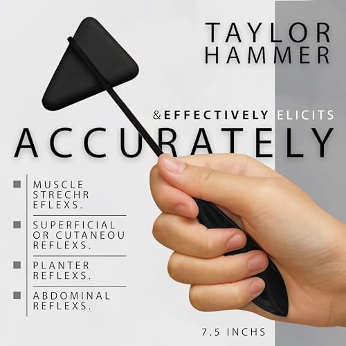 Multi Purpose Diagnostic kit for Neurological, EMT and Eye EXAM, Reflex Percussion Taylor Hammer + Penlight + Tuning Fork ...
