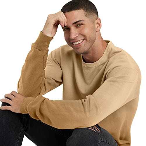 Hanes mens Oversized Sweatshirt, Comfortwash Boyfriend Crewneck Sweatshirts, Garment-dyed Fleece (S?2xl)