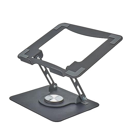 Uncaged Ergonomics Swivel Laptop Stand for Desk, Adjustable Computer iPad Stand for Desk w/ 360 Rotation, Portable Laptop ...