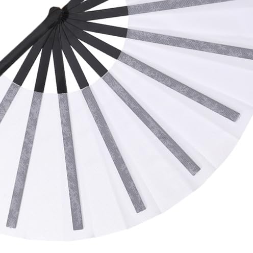 Huralona 5 Pack Large Folding Hand Clap Fan Fabric Rave Popping Fans Chinese Kung Fu Tai Chi Hand Fan Festival Dance Gift ...