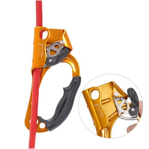 Hand Ascender, Rock Climbing Tree Arborist Rappelling Gear Equipment Rope Ascender Rope Clamp for 10~13MM Rope