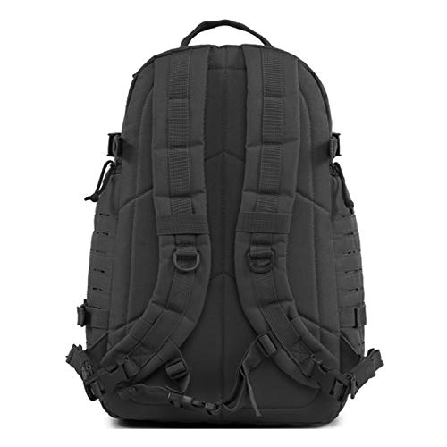 Highland Tactical Roger Tactical Backpack with Laser Cut MOLLE Webbing (Black)