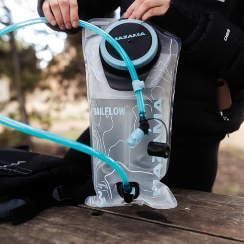 Trailflow-88EZ Hydration Bladder by Mazama Designs. Leakproof, Easy Clean and Fill Water Reservoir BPA Free, Fits Most Hyd...