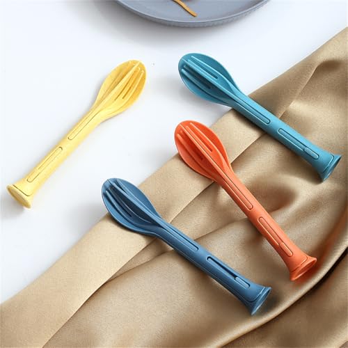 Reusable Travel Utensils Case 3 Sets Knives Fork Spoon for Lunch Box Accessories Camping Flatware Sets Daily Use Outdoor