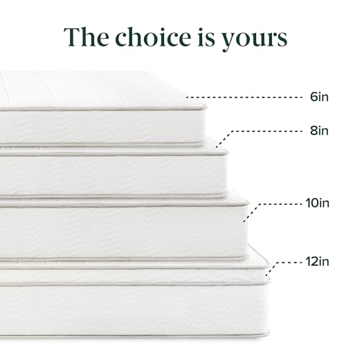 ZINUS 6 Inch Foam and Spring Hybrid Mattress [New Version], Twin, Medium Firmness, Durable Support, Certified Safe Foams & Fabric, Mattress in A Box