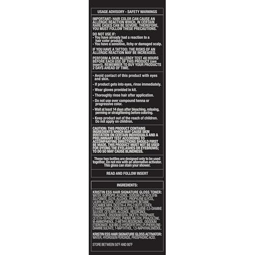 Kristin Ess Dark Brown Hair Dye Gloss Color Treatment in Bittersweet Dark Brunette - 4 Wk Semi Permanent Hair Dye Glaze for Color + Shine - Brightening - Color Depositing Conditioner + Gloss Toner