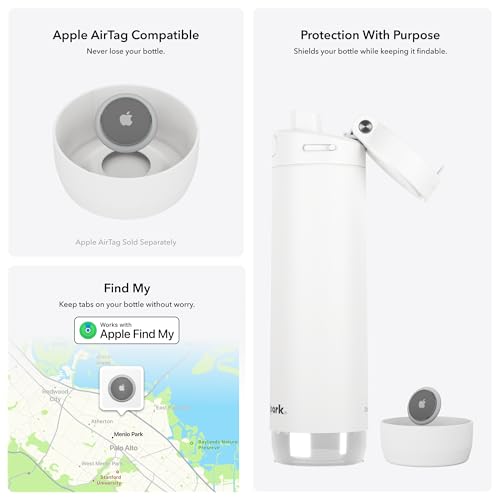 HidrateSpark PRO 2 21 oz Smart Ready Water Bottle with Silicone Boot - Chug White