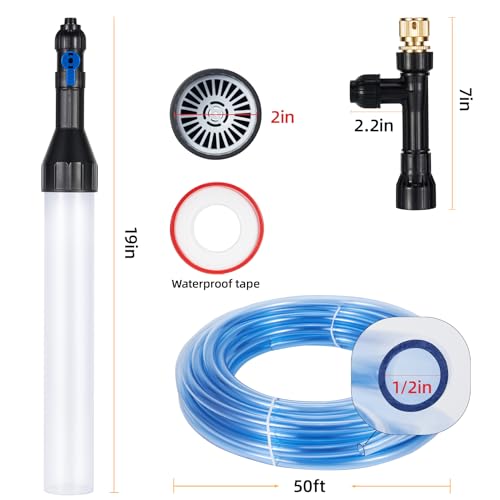 DXOPHIEX Gravel Vacuum for Aquarium Fish Tank Siphon Aquarium Water Changer with Three Metal Faucet Adapter and Long Hose ...