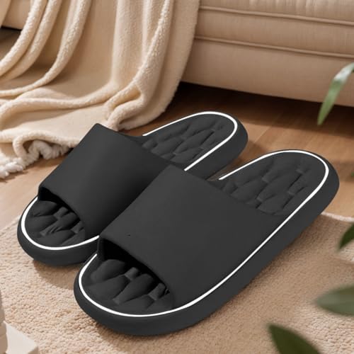 Slippers for Women and Men Non Slip Quick Dry Open Toe Soft Slides Thick Sole Sandals for Bathroom Pool Beach House Outdoo...