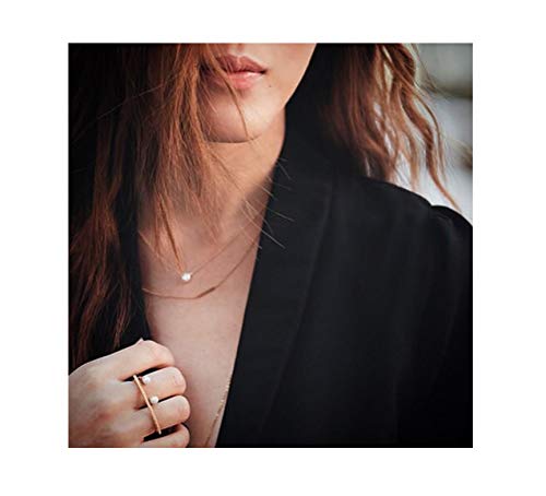 Hundred River Pearl Necklace Pendant Chain Necklace with Message Card Gift Card (Pearl s)