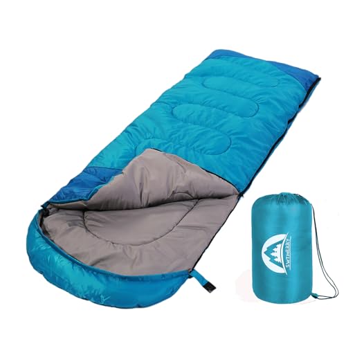 SWTMERRY Sleeping Bag 3 Seasons (Summer, Spring, Fall) Warm & Cool Weather - Lightweight,Waterproof Indoor & Outdoor Use f...