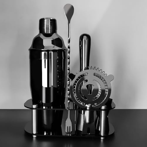 Cocktail Shaker Set, Bartender Kit, Cocktail Shaker with Stand, Drink Mixing Includes Martini Shaker,Strainer,Jigger,Bar M...