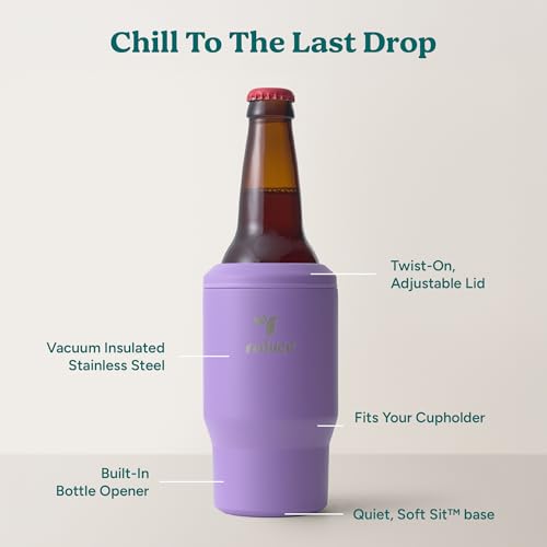 Reduce 4-in-1 Drink Cooler - Versatile Can & Bottle Holder with Vacuum Insulation - Keeps Drinks Cold Up to 4 Hours - Incl...