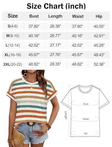 Womens Tops Short Sleeve Shirts Summer Outfits 2026 Spring Dressy Casual Clothes Clothing