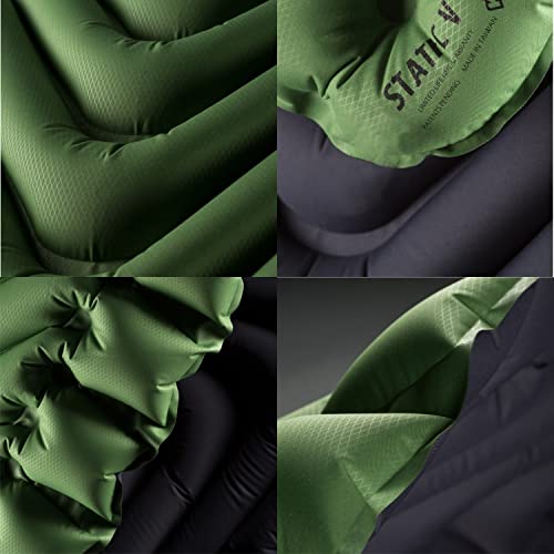 KLYMIT Static V Lightweight Inflatable Sleeping Pad | Comfortable, Lightweight, Easy to Inflate Portable Air Bed Mattress ...