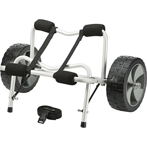 attwood 11930-4 Kayak and Canoe Cart, Large-Diameter Wheels, No-Deflate Tires, Carries Up to 100 Pounds, Aluminum