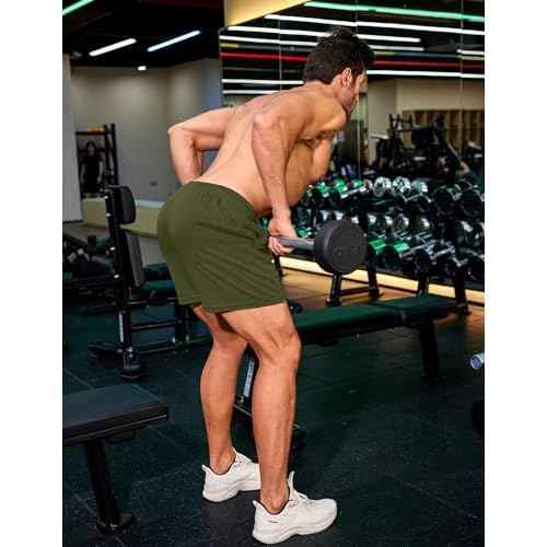 COOFANDY Men's 2 Pack Gym Workout Shorts 5 Inch Mesh Athletic Shorts Quick Dry Running Shorts with Pockets
