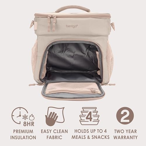 Bentgo Prep Deluxe Insulated Multimeal Bag - Lunch Box Bag, Holds 5 Meals, Premium Insulation up to 8 Hrs, Durable, Water-...