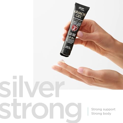 Silver Biotics Armor Gel Wound Dressing Gel | First Aid + Burn Relief 24 PPM Silver Gel | 1.5 oz