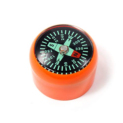 SE 5-in-1 Orange Survival Whistle with Compass, Signaling Mirror, Lanyard, and Fire Starter - 112dB, 4.5-Inch Length - Ide...