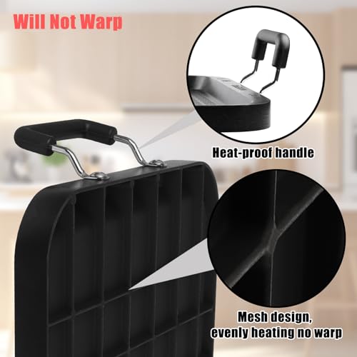 Vayepro 2-Burner Griddle Pan with Glass Lid - Nonstick Stovetop Griddle for Gas, Glass Stove Top - Aluminum Camping Grill ...