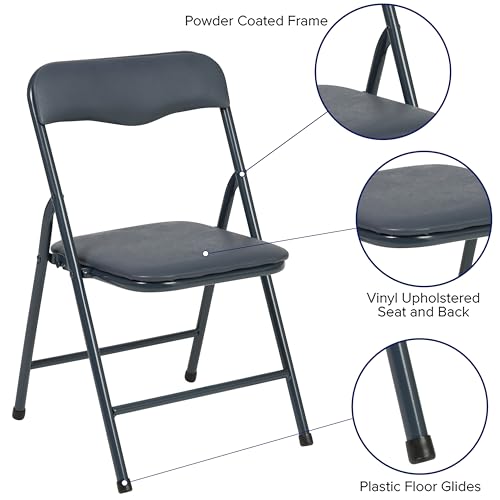 Flash Furniture Mindy Kids Navy 5 Piece Folding Table and Chair Set