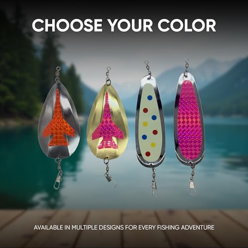 KOKOPROS Kokanee Salmon Dodger Blanks & Teardrop Fishing Lures - Multicolor, Gold, Silver, Hot Pink Variants - Durable Ste...