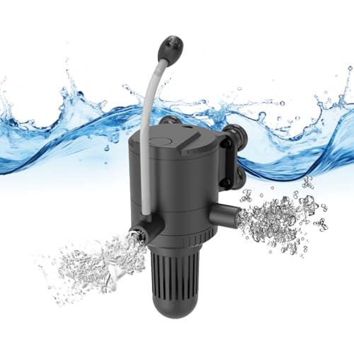 AquaMiracle Aquarium Powerhead Pump with Double Water Outlet & Aeration, 320GPH Fish Tank Water Pump Wave Maker for Aquari...