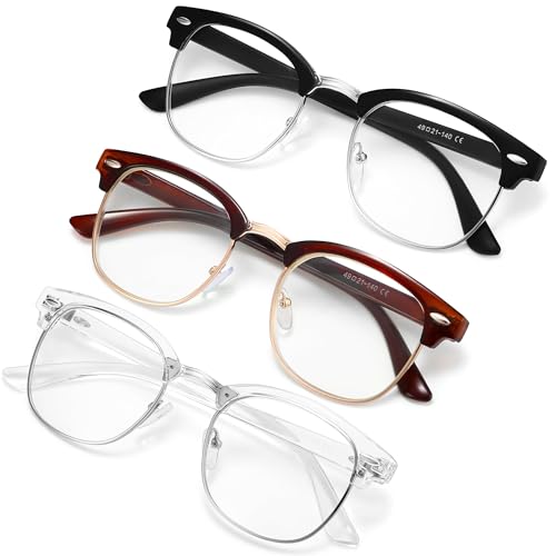 racico Blue Light Glasses for Men & Women - Mixed Material + Metal Frames with UV Protection Coating
