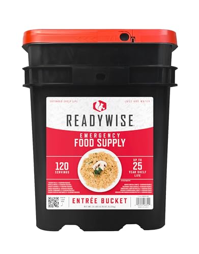 ReadyWise Emergency Food Supply - 120 Servings Favorites Sample Bucket, Survival Food Kit, Freeze Dried Prepper Food & Deh...