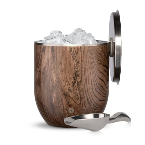 Snowfox Plus, Premium Vacuum Insulated Stainless Steel Ice Bucket with Lid/Scoop,Home Bar Accessories,Elegant Bartending I...