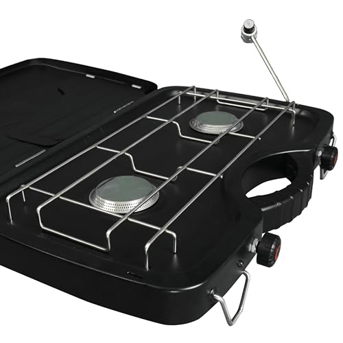 HaiYus Burner Propane Gas Camping Stove, GCT2208W, Black, kaokao1