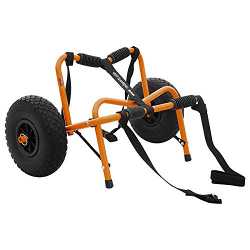 Kayak Cart – 150 Lbs Capacity Canoe Dolly with Airless Tires, Foldable Aluminum Frame, and Carrying Bag for Personal Water...