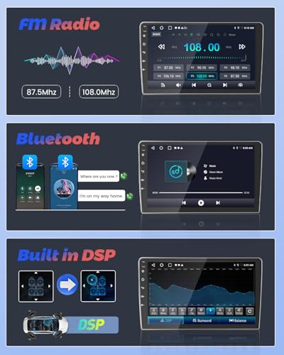 Hikity for Suzuki Swift 2017-2020 Android 15 Car Stereo, 2+64G 9 Inch Touchscreen Radio with Wireless Carplay, Android Aut...