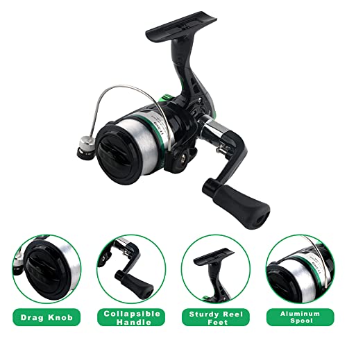Telescopic Fishing Pole Reel Combo Ultralight Fishing Rod Spinning Reel with Tackle Bag All-in-One Fishing Accessories Fis...