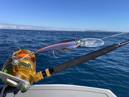 Nomad Design DTX Minnow with Patented Autotune System - Distressed Baitfish Swimming Action, BKK Diablo