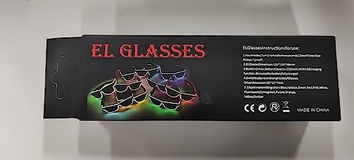 Ainiv Light Up Glasses 3 Flash Modes LED Luminous Glasses Neon Party Glasses Rave Glasses Glow in the Dark for Parties, DJ, EDM, 80s, Halloween, Christmas, Festival, Carnival, Birthday